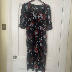 Banana Republic Black Floral Dress